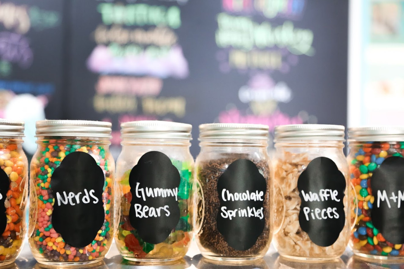 Sweets in jars